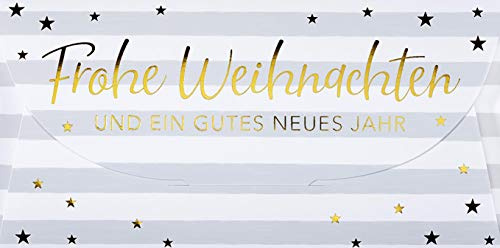 Perleberg Weihnachtskarte Geldgeschenk - Geldhülle als Karte in weihnachtlichem Look - Geldkarte Weihnachten für einen besonderen Wunsch - Grußkarte mit Umschlag in 22 x 11 cm