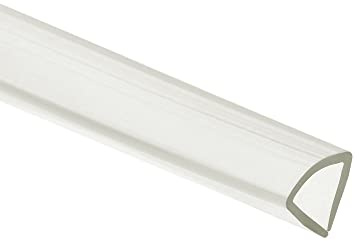 sourcing map Transparenter U-Form PVC Kantenschutz Trimmdichtung Kanal Kantenschutzfolie Kantenschutzprofil für Bleche Glasplatten 10-12mm Kante 1 Meter/3,28ft Länge 0,47 Höhe Transparent