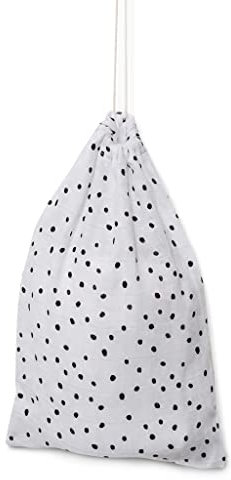 hutch&putch 2X Pucktuch Bio Baumwolle 60x60cm im Beutel - Spucktuch Baby - Mulltuch 100% Baumwolle - Musselin Wickeltuch - Kuscheltuch saugstark, extra weich mit Dots-Motiv
