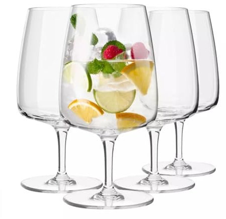 Krosno Bicchieri da Acqua e Vino | Set di 4 | 330 ML | Collezione Modern | Bicchieri da Bere Regalo di Nozze | Perfetto per Casa, Ristoranti e Cucina | Lavabile in Lavastoviglie