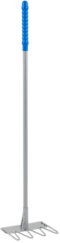 Red Gorilla Tubtrug Tidee Rake 80cm Lightweight Steel with Blue Plastic Grip for Stable Hay Bedding or Garden Use