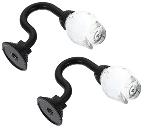Zerodeko 1paire Crochets De Rideaux Cristal Noir De Crochets Muraux Shaped Décoratifs pour Attache Rideaux Accessoires Élégants pour Maison Et