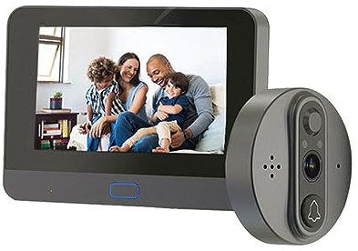 Tuya Wireless Videocitofono Videocitofono Campanello 1080P Smart Home Spioncino Digitale Spioncino per Porta 4,3 Pollici PIR Motion Detect