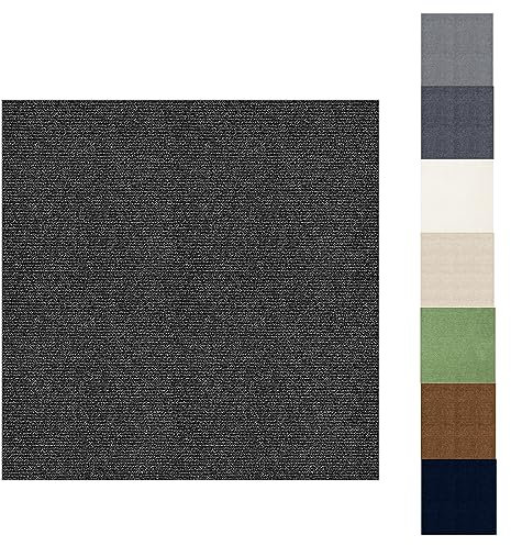 Azulejos para Alfombras 11Pcs 30*30cm(1m²),Antideslizante Anti Estático Alfombra Puzzle,Losetas de Moqueta Autoadhesivo Alfombra Piso Fieltro,Suelos de Vinilo para Dormitorio,Cocina,Sala de Estar