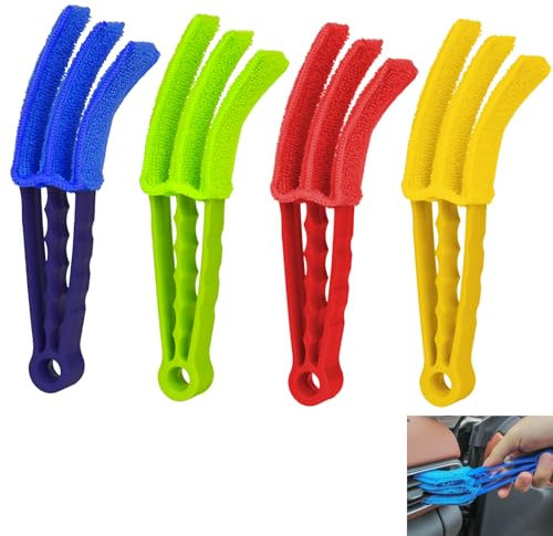 EKSMA Spazzola per la Pulizia delle Persiane, Radiatore e Tapparelle con Panno e Aspiratore per Aria Condizionata