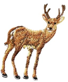 Home Deer Animal 10 Stück 8 x 6 cm Rock-Punk-Band, großes Aufnäher zum Aufbügeln, Aufnäher, Abzeichen, süßes Reh für Kleidung, Jacken, Jeans, Hüte