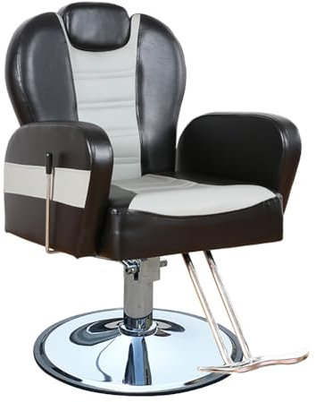 TT-YEC Retro-Friseurstuhl Für Barbershop, 90 ° -160 ° Liegende Friseurstuhl, Hochleistungshydraulikpumpe 360 ​​° Rotierende Friseurstuhl, Höhe Einstellbarer Beauty-Friseurstuhl,E