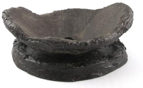 Bonsaischale + Untersetzer Bonsai Schale Bogenschale Pflanzschale oval anthrazit 23x16x9cm (02625)