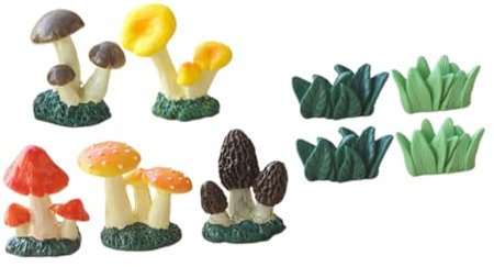 PHENOFICE Décoration De Champignon Miniature Résine Micro-Paysage Ornement De Jardin Accessoire De Photographie