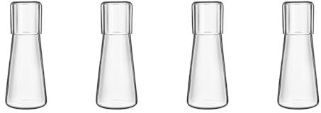 Uhidka 4X Juego de Jarra de Agua Transparente para Mesita de Noche con Vaso de Vidrio para Mesita de Noche de Dormitorio, Jarra de Agua con Vidrio, con Juego de Tazas