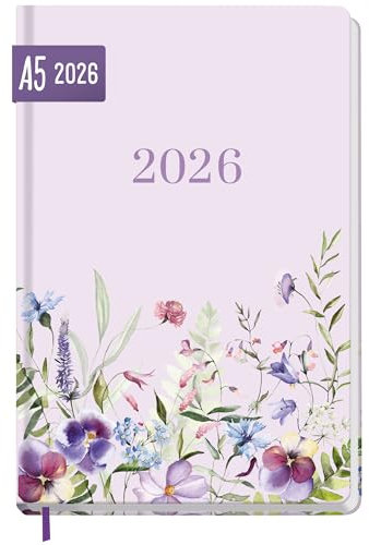 Häfft® Großdruck-Kalender 2026 mit extra großer Schrift & Zahlen - Hardcover Wochenplaner Blütentraum - nachhaltig & klimafreundlich
