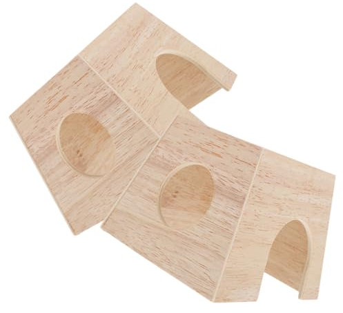 BAZEITFLOW 2pièces Maison Bois pour Petits Animaux Refuge Confortable Et Étanche pour Cobayes Hamsters Et Hérissons pour Intérieur Et Extérieur