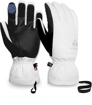 Pioneer Camp Gants d'hiver imperméables chauds pour écran tactile pour homme et femme, gants de ski, gants de vélo pour ski, snowboard
