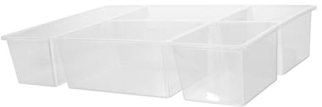 Healifty Organizer Per Posate e Vassoio Portaposate Compatto in Pp Trasparente Per Cassetti Della Cucina, Divisorio a Griglia Multiuso Per Utensili Da Cucina