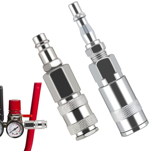 4Pcs Air Fitting Convertor Adapter, Pcl Air Fittings,Air Fitting Conversion Adapters Set,1/4 Inch BSP Ai r Line Hose Compressor Fittin g Euro & PCL Conversion Adapters Set