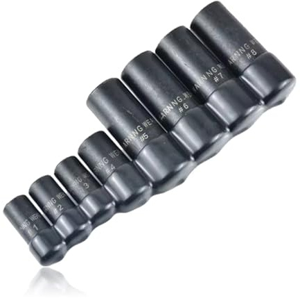 Tap Socket Set,8Pcs 1/4 and 3/8 Drive Taps Sockets Adapter,Carbon Steel Quick Change Taps Socket Wrench Kit,Compatible with All M.C.T.I. Taps Up to 1/2,Fit 1/8 NPT Taps and Metric Taps Thru 12mm