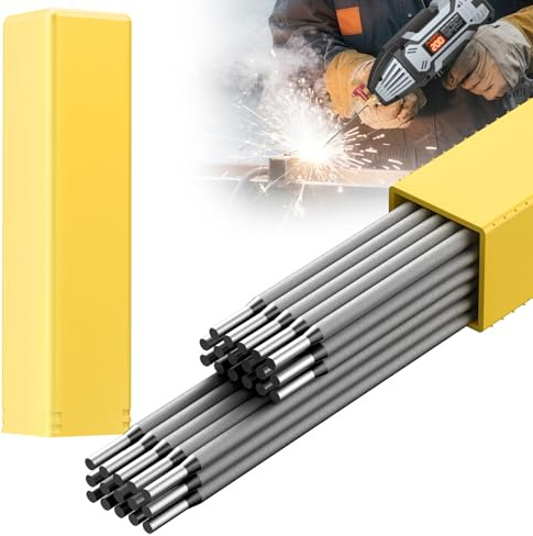 PLOWIC E6013 Welding Rods 1/8: Carbon Steel Stick Electrodes for Stable Arc Welding, Low Spatter, All Position Use on Metal, Repair and DIY Projects (32 PCS)