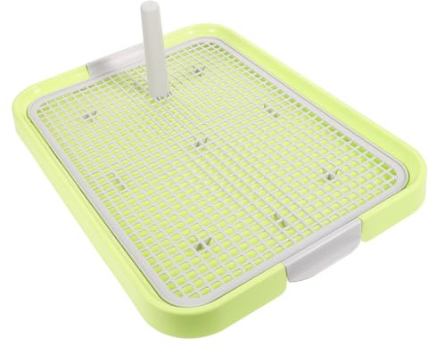SEWACC rutschfeste Hundetoilette mit Netzplatte für Welpen und Kleine Hunde Indoor Potty Tablett Robustes Leicht zu Reinigendes Trainingszubehör für Haustiere Grün