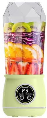 Gacqpli Mixeur Portable Sans Fil | 550 ml Préparateur de Shakes Personnel Sans Fil Étanche | Tasse de Voyage Mini Mixeur et Presse-Agrumes | pour Fruits Voyage Bureau Domicile Salle de Sport Camping