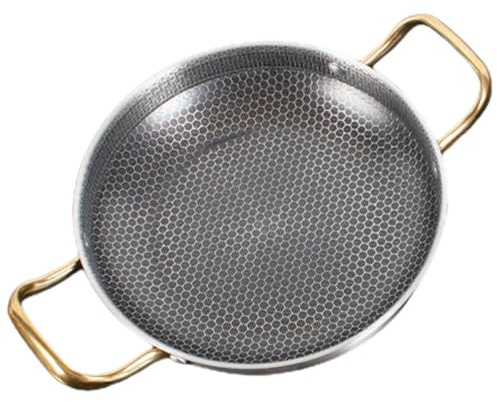 iplusmile Padella Antiaderente in Acciaio Inox Nido d Ape Per Cottura Facile Riduzione Olio Compatibile Piani Cottura Gas Elettrici e Induzione Leggera e Resistente Graffi