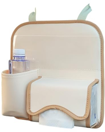 Organizador para Asiento Trasero del Coche Impermeable de Cuero con | Organizador para la Parte Trasera del Asiento para Camioneta SUV Turismo Furgoneta Viajes por Carretera en el