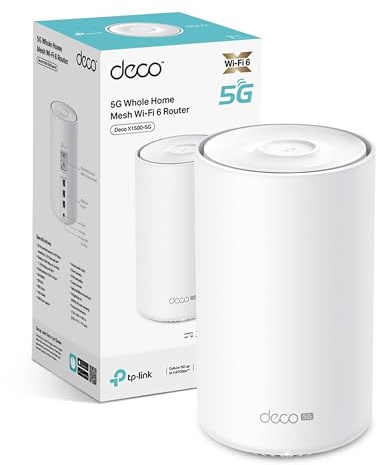 New TP-Link Deco X1500-5G 5G Router with SIM Slot, AX1500 Mesh WiFi 6 | Speed Up to 4.67Gbps, Ultra-Low Latency, Whole Home Coverage, Connect Over 150 Devices, HomeShield Security, Alexa Compatible