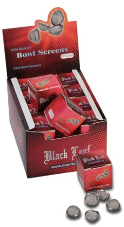 Black Leaf 'High Quality' Schüsselsiebe - 5Stk. Durchmesser 12,7 mm für Bongs/Chillum