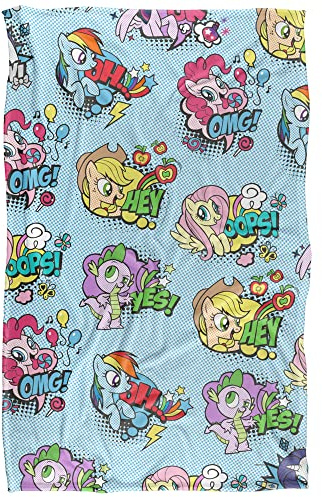My Little Pony Mlp Pop Art Pattern Silky Touch Super Soft Throw Blanket 91 x 147 Cm