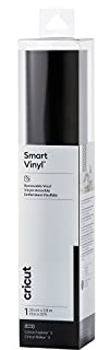 Cricut 2009051 Smart Vinyl Removable | 1 Sheet | 33cm x 3.6m | Black, (12ft), 3.6m (12ft)