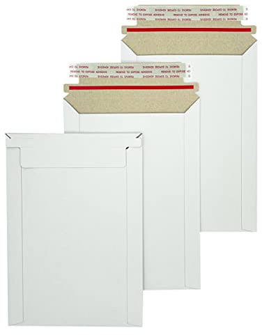 Burasari 22Pack White Rigid Mailers 9.25x11. 5 Inches - Can Keep Flat Cardboard Mailer, Suitable for Protecting Shipping Gift Cards, Invitations, Photos, Documents (22pcs white 9.25 * 11.5)