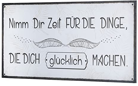 levandeo Wandbild 40x20cm Nimm dir Zeit Glück Spruch Deko Wandschild Freunde Lieblingsmensch Bild Wanddeko Geschenkidee