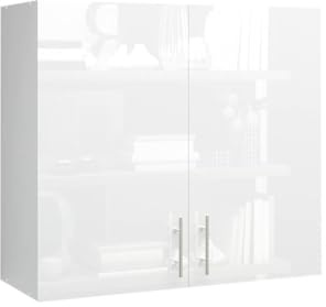 JD Greta 800mm Kitchen Wall Cabinet with Door – Wall Unit – White Gloss – Modern Storage Cupboard