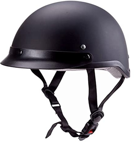 Nero Casco Mezzo Certificazione DOT/ECE, Casco Jet metà Uomini Donne, Aperto Caschi da Moto, Classico Mezzo Casco Scodella, Aperto Faccia Casco del Motociclo