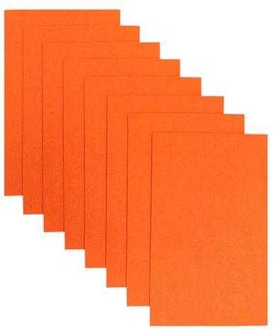 Jtnohx Steifer Filz, 2mm Dickes Filz zum Basteln, 8 Stuck 20x30cm Bastelfilz, Filzstoff Quadrate für DIY-Projekte (Orange)