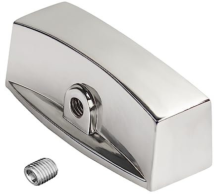 Ophjerg Pomo cromado para válvula de control de gas, estufa, horno, parrilla, asador, cromo, cocina, horno, placa de gas, control de dial, repuestos estufas de gas butano
