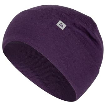 DANISH ENDURANCE Merino Laufmütze Herren & Damen, Sportmütze, Merinowolle Mütze, Wintermütze, Fahrrad Beanie, Atmungsaktiv & Warm, Unisex, Lila, One Size
