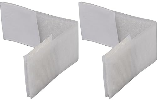 ABUS Verschluss-Streifen Mimi Sicherung für Türen, Schränke und Schubladen - Klettverschluss - Klebemontage - 2 Stück - weiß - 74227 (Packung mit 2)