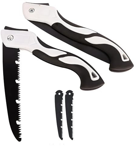 ZSMJAER Sega Pieghevole,Sega con Manico Antiscivolo e Chiusura di Sicurezza,Seghetto Potatura Dotato di 2 Lame Affilate,Per giardinaggio,la Potatura Degli Alberi