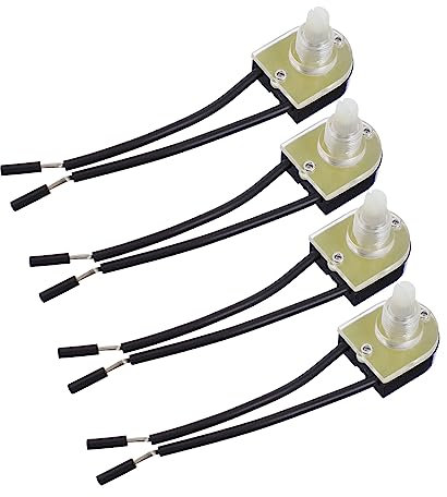 Homoyoyo 4pcs Home Lamp Rotary Switch Silver Lamp Knob Lighting Equipment Parts for Lanterns Device for Wall Speed Control