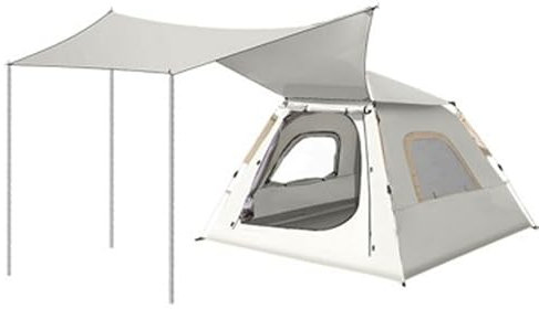 Stort lätt tält för 4 årstider backpacking tält utomhustält enkelt att installera lätt vattentätt vindtätt campingtält, 2-i-1 dubbla lager pop up-tält för familj på resor, vandring