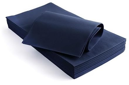 TNT-dukar - storlek cm. 100 x 100 - Förpackning med 25 fiberdukar perfekt för restauranger, pizzerior, hotell, värdshus (25, blå)