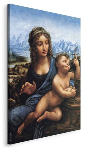 murando - Acoustic Canvas Wall Art Leonardo da Vinci 80x120 cm 1 piece - Picture With Foam Sound Absorption Print Image Artwork Room Acoustics Soundproofing - Madonna of the Fuseaux Copy l-G-10223-b
