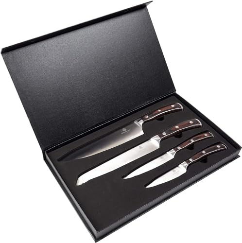 Professional Quality Kitchen Knives Set German Style Knives Set Professional Chef Knife, Bread Knife, Utility Knife, Paring Knife