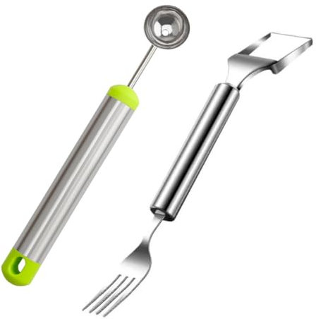 EIHI 2 Pezzi Taglia Anguria, Taglia Frutta, Affetta Melone, Coltello per Affettare Anguria, Watermelon Slicer, 3 in 1, per cucina, famiglia, feste, campeggio
