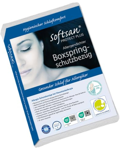 Softsan Boxspring Matratzenbezug, Encasing, Milbenschutz (180x220x30 cm)