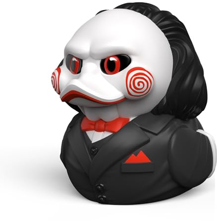 TUBBZ Erste Ausgabe Billy The Puppet Sammler-Vinyl-Gummientenfigur - Offizielles Saw Merchandise - Horrorfilme, Eine Größe | Offizielles Saw Merchandise – Vinyl-Figur mit Badewannen-Display, Puzzle-Horror-Figur, Fandekor & Neuheit Ente Geschenk