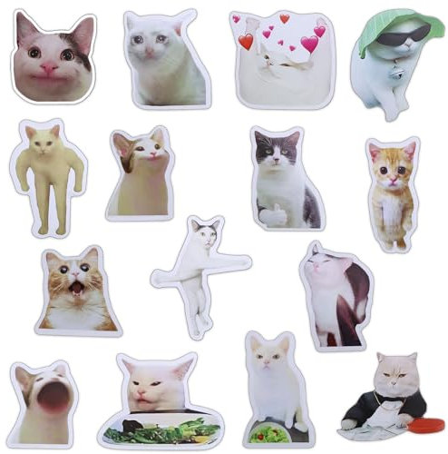 KXVXXV Imanes divertidos para nevera con animales, 15 unidades, imanes para nevera, gatos, juego de imanes para refrigerador, reutilizables, vinilo magnético
