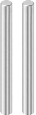 QUARKZMAN 2 Pz 10 mm x 90 mm perni di legno, perni cilindrici in acciaio inossidabile 316L supporto mensola perno perno asta fissaggio elementi mensola perni argento tono