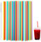 99 Reusable Straws with Cleaning Brush, Flexible Drinking Straws for Home, Cafes & Events - 21cm Multicolour Straws