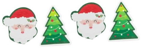 Cabilock 2 Sätze Reinigungsschwamm Spülschwamm Seifenschwamm Weihnachtsschwamm Weihnachtsbaum Küchen Scheuerschwämme Schaumspender Reiniger Wasserhahn Weihnachts 2 Stücke * 2